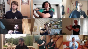 Miembros de la Santa Cecilia animan a los ciudadanos en su confinamiento en casa