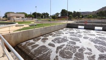 Imagen de la Depuradora de aguas situada en Elda.
