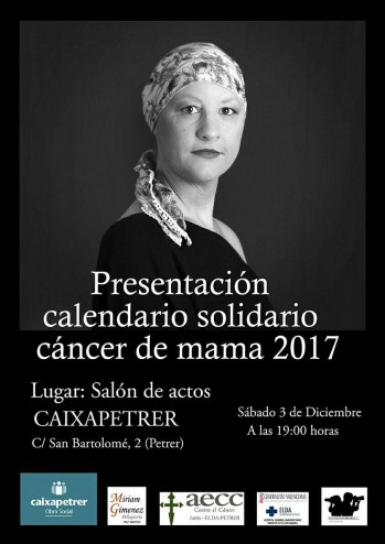 El Departamento de Salud de Elda presenta el Calendario Solidario Cáncer de Mama 2017