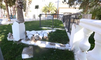Destrozos en el parque de la UCA