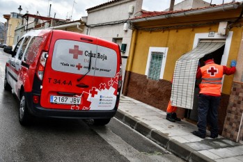Cruz Roja atiende a 621 familias.