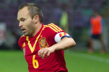 Imagen del jugador durante un partido con la Selección Española.