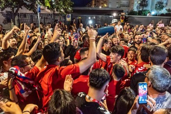 Afición y jugadores celebraron juntos el logro | Nando Verdú.