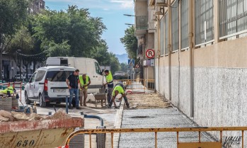 Imagen de la actuación en la avenida Felipe V