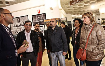 La comitiva provincial visitó el Museo del Calzado antes de realizar su mitín electoral | Jesús Cruces.