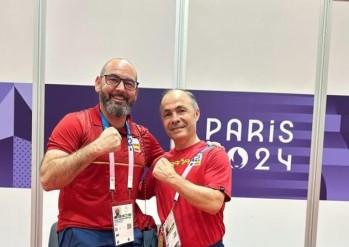 Felipe Martínez, a la izquierda, en los Juegos Olímpicos de París | Instagram Felipe Martínez. 