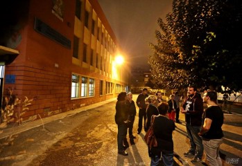 IU junto a los miembros de la Junta Mayor momentos antes de comenzar la visita | Jesús Cruces.