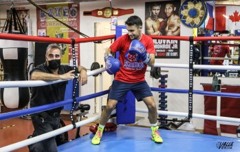 Imagen de José Quiles entrenando en Elda Box.