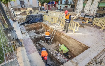 Imagen de los hallazgos en la Plaça de Baix | J.C.