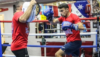 Quiles entrenando en Elda Box.