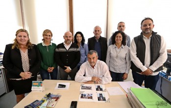 Pascual Díaz, junto a sus compañeros de partido | Jesús Cruces.