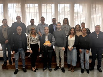 Juan Ramón con parte del equipo de gobierno.