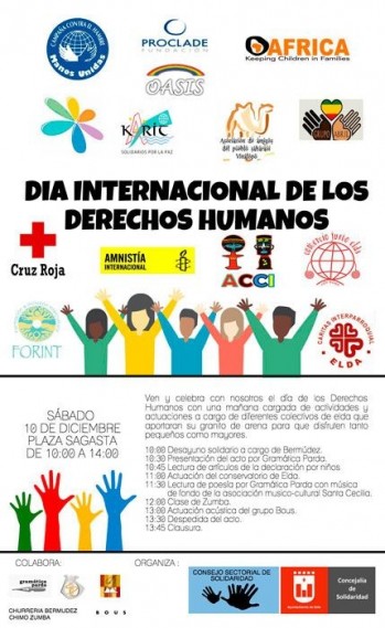 Solidaridad celebrará el Día Internacional de los Derechos Humanos con actividades infantiles en la Plaza Sagasta