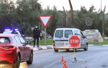 Imagen del control de salida de la avenida del Mediterráneo.