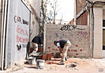 Una brigada municipal ha tapiado el acceso al solar | Jesús Cruces.