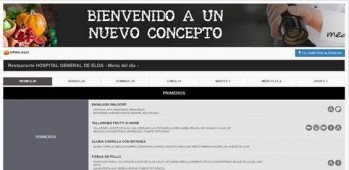 El Hospital General ofrece una completa web para los usuarios de la cafetería