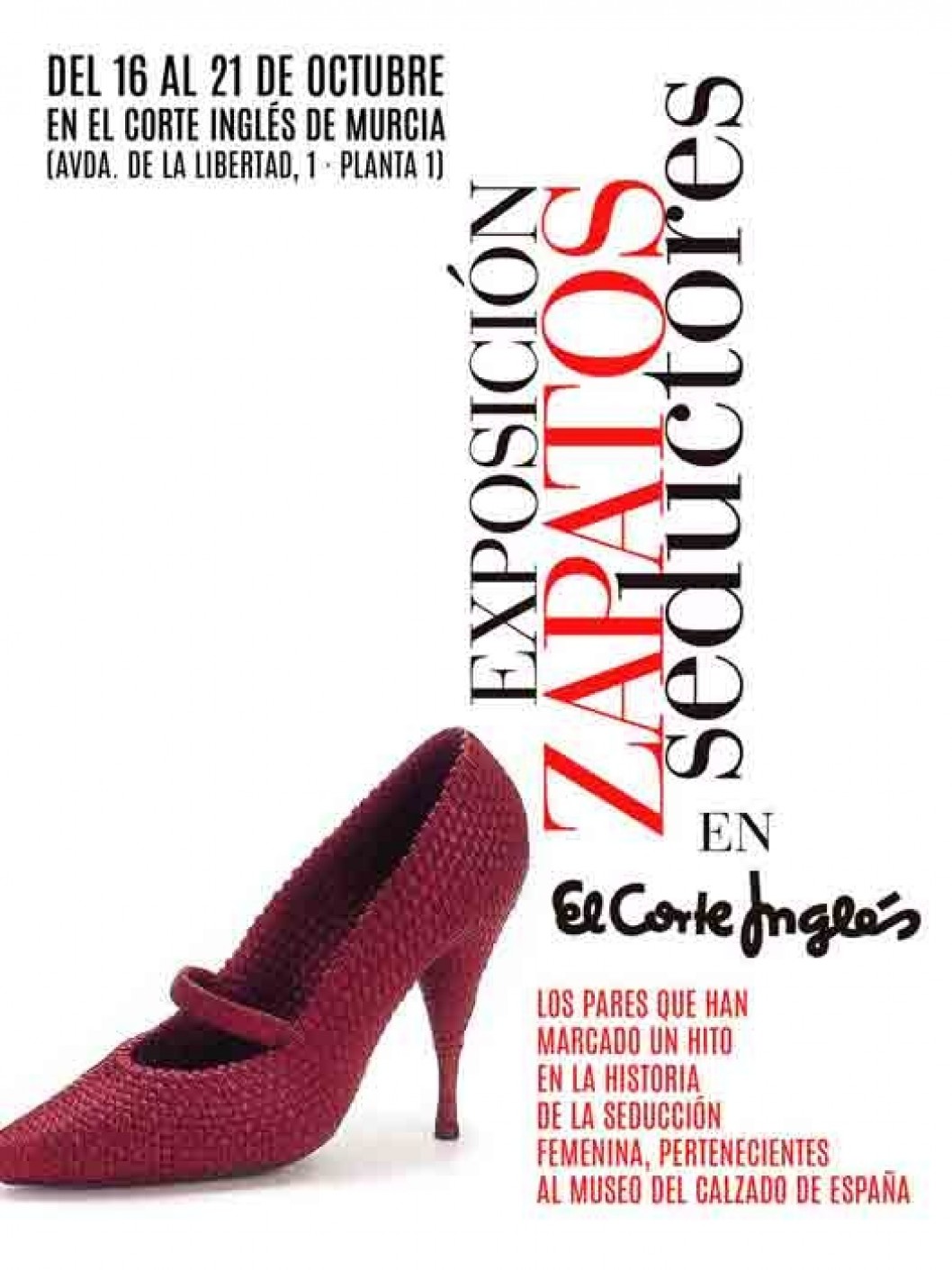 Una de "zapatos del Museo del Calzado se exhibe en El Corte Inglés Murcia - Valle de Elda