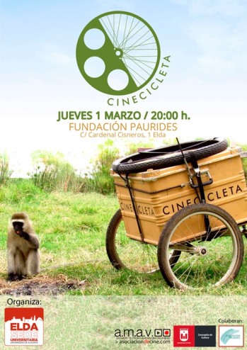 Conferencia sobre un viaje solidario en bicicleta por África, donde proyectaron cine 