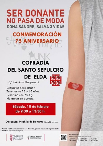 La Cofradía del Santo Sepulcro celebra mañana una donación de sangre