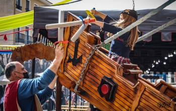 Los niños también tuvieron distintas actividades como una noria de madera, cuentacuentos y una colchoneta, todo ambientado en los siglos XVI y XVII | J.C. 