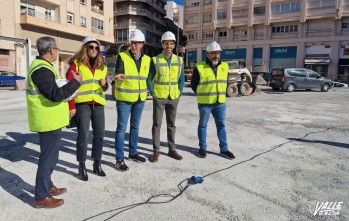 Alfaro, Amat y los técnicos han visitado esta mañana las obras.