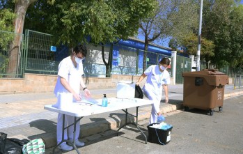 Esta mañana se han hecho las pruebas PCR en el centro.