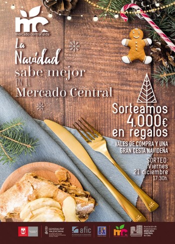 El Mercado Central sorteará 4.000 euros y una gran cesta las próximas navidades
