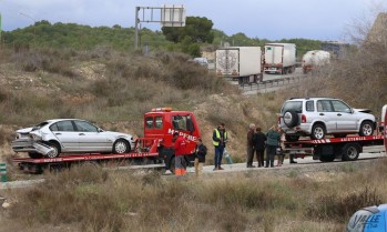 Dos de los coches accidentados | Jesús Cruces.