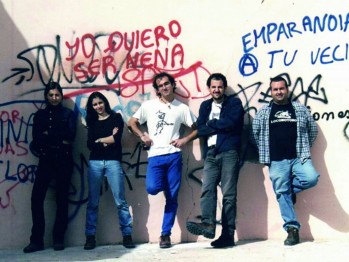 Esther López, Yolle Sansano, Pablo Llorens, Luis Javier Guil y José Joaquín Sarabia, impulsores de Arrebufo, hace 20 años.