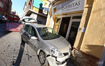 El vehículo ha bloqueado la puerta de la Cosqueretas | Jesús Cruces.