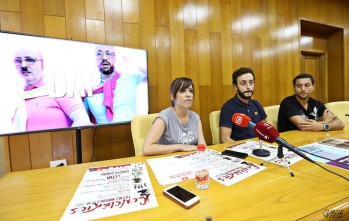 Laura Rizo y los promotores Diego Cruz y Sergio Costa ha presentado el cartel definitivo | Jesús Cruces.