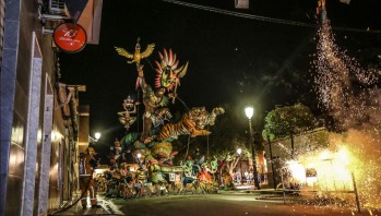 Imagen de la cremà de la falla Huerta Nueva.