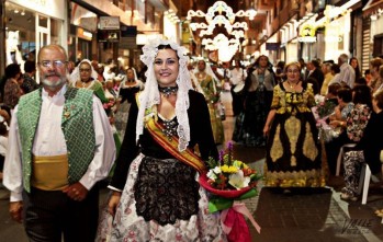 El presidente Moya, junto a la Fallera Mayor de 2016, Ainhoa Sirvent | Jesús Cruces.