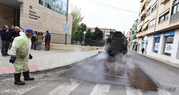 Esta mañana se han realizado trabajos junto al centro polivalente 