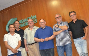 Ramón Rico, Manuel López, Emilio Maestre, Juan Carlos Martínez Cañabate, César Orgilés y Raimundo Martínez, seis de los diez patronos de la Fundación Paurides | A.J.