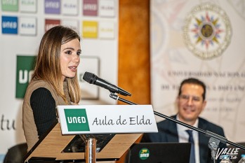 Victoria Arnau durante la lección inaugural | Nando Verdú.