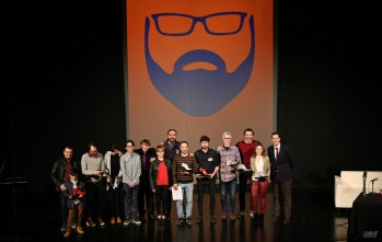 Imagen de familia de los premiados junto a José Montero, David Pareja y Rubén Alfaro | Jesús Cruces.