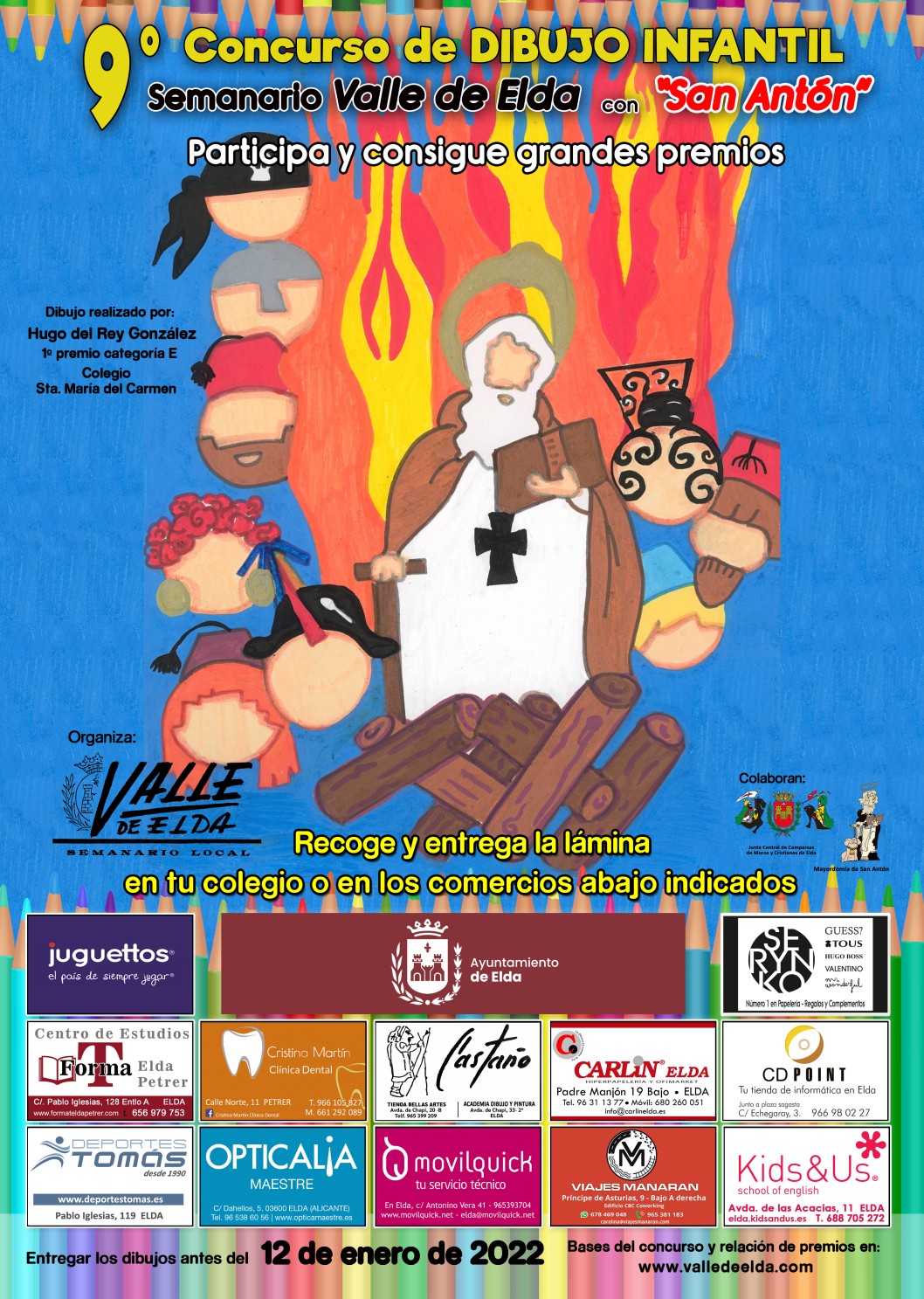 Bases del VIII Concurso de Dibujo Infantil Semanario Valle de Elda con San Antón Bases del VIII Concurso de Dibujo Infantil Semanario Valle de Elda con San Antón