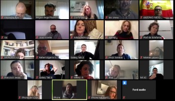 Imagen de la reunión telemática.