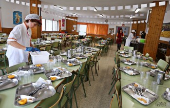 Imagen de archivo de un comedor escolar de Elda.
