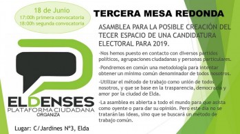 Eldenses Plataforma Ciudadana inicia el proyecto para presentarse a las elecciones de 2019
