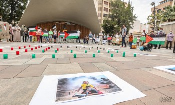 Imagen de archivo de una concentración a favor de Palestina en Elda.