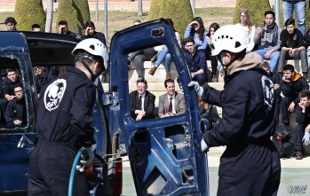 Puig ha podido ver de primera mano cómo se forman los estudiantes de Emergencias | Jesús Cruces.