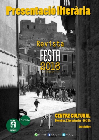 Un fotógrafo presentará por primera vez la Revista Festa 2016 de Petrer