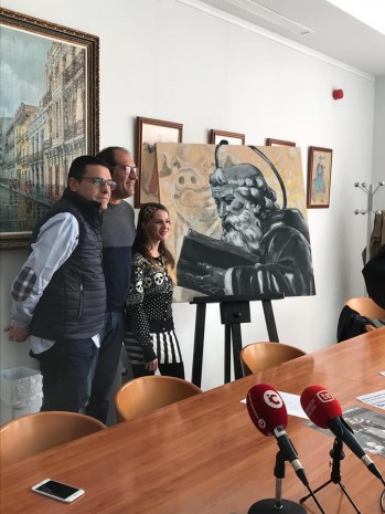 La eldense Ana Ortín es la autora del Cuadro de San Antón