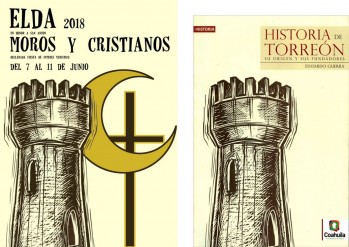 A la izquierda el cartel de Moros, a la derecha la portada del libro.