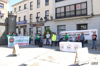 La concentración se ha llevado a cabo en la Plaza de la Constitución | Marta Maestre. 