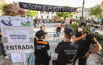 La Policía Local y Protección Civil veló por la seguridad en cada acto.