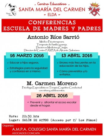El AMPA del colegio de Las Carmelitas organiza el ciclo 