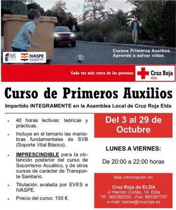 Cruz Roja ofrece un nuevo curso de primeros auxilios